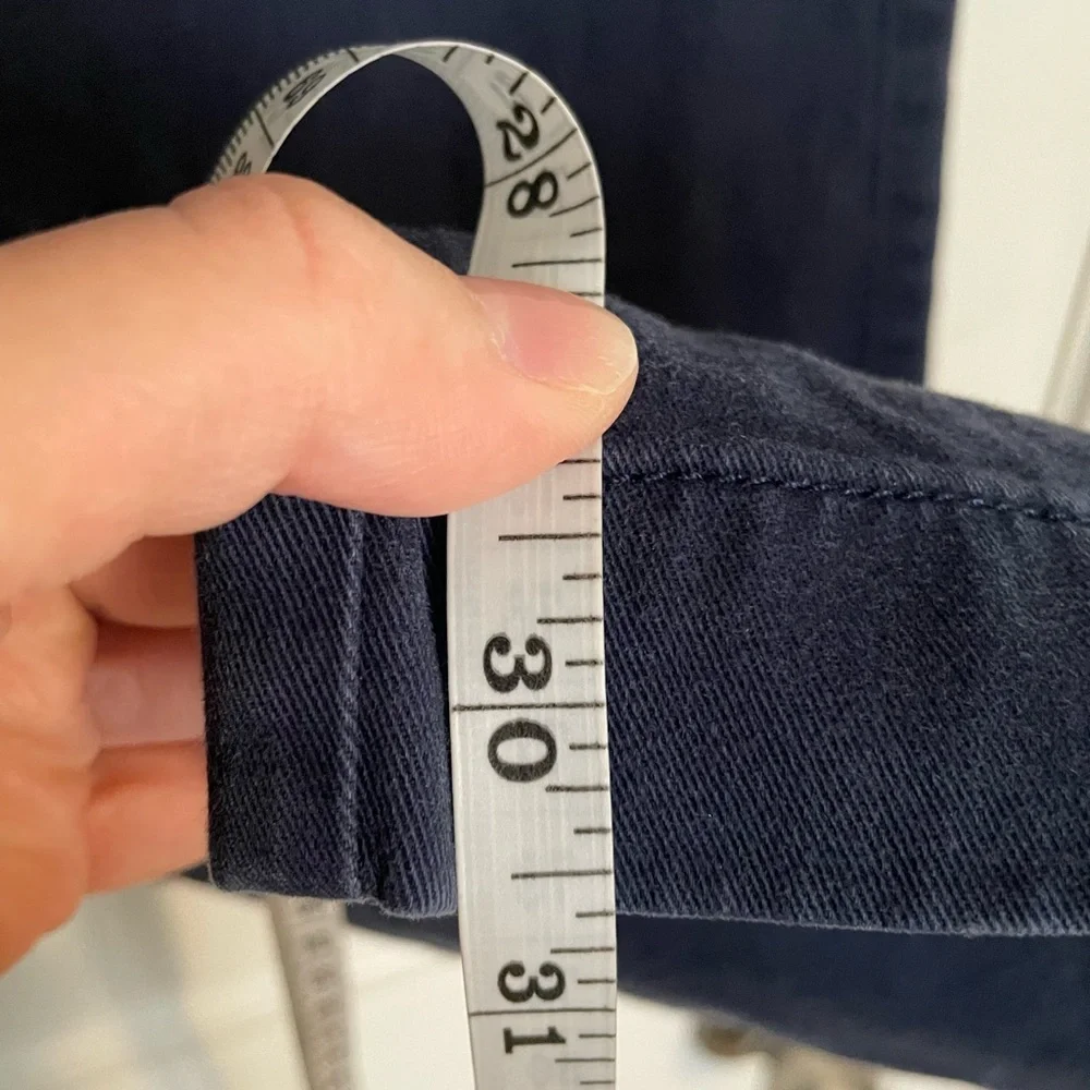 J. Crew Flex Mens Navy Straight-Fit Chinos 35 W and 32 L